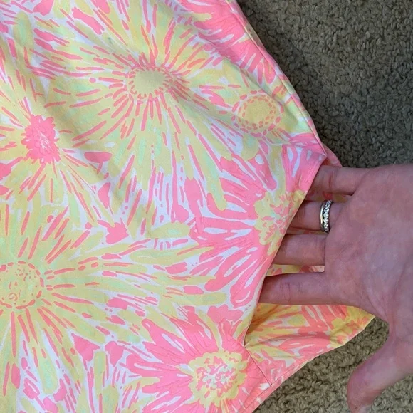 Lilly Pulitzer Pink and Yellow Floral Pencil Skirt - Picture 3 of 6